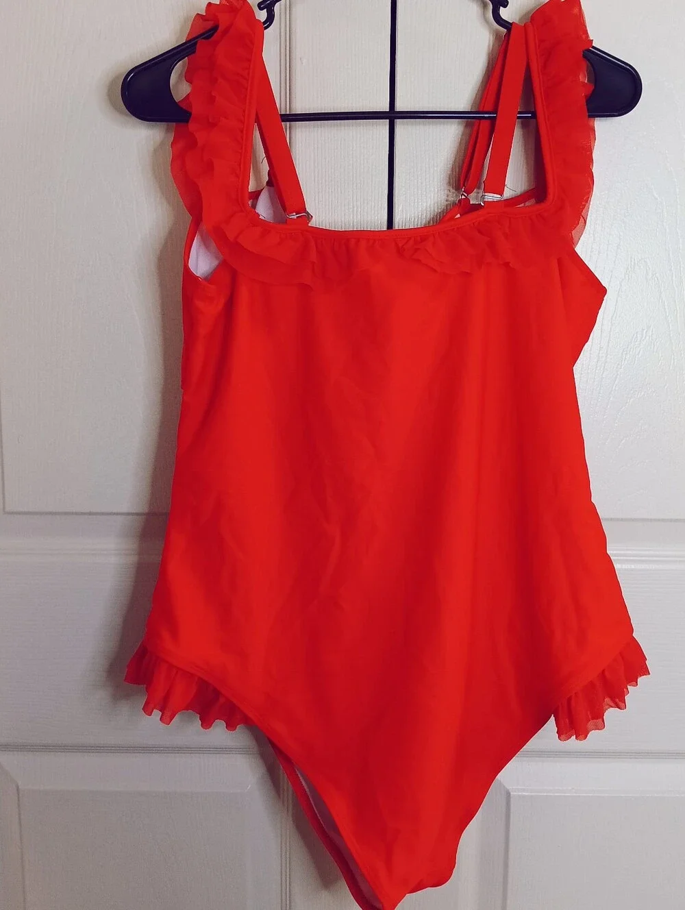 SHEIN Bright Red Ruffle One-Piece Swimsuit for Kids - Picture 6 of 8